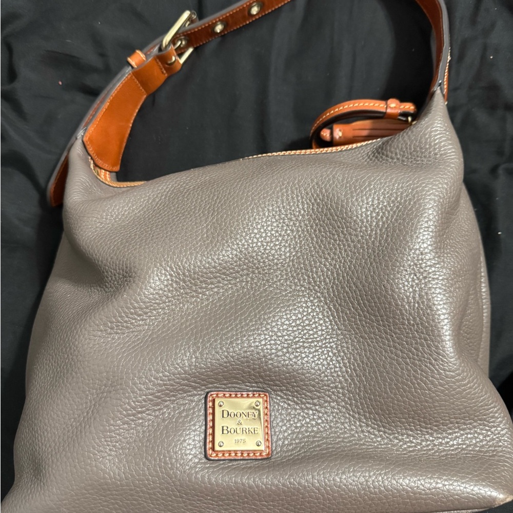 Dooney & Bourke Taupe and Tan Hobo Bag